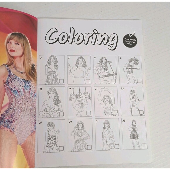 Taylor Swift Super Fan-tastic Coloring & Activity Book NEW Swifties Taylor TS - Picture 3 of 5